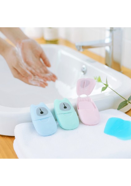 Yeşil Stil Kokulu Sabun Kağıt Kutusu Tek Kullanımlık Kolay Banyo Yıkama El Temizleme Sabunu Levha Seyahat Taşınabilir (Yurt Dışından) modelleri