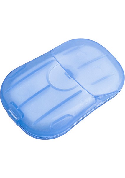 Mavi Stil Kutu El Yıkama Sabunu Kağıt Taşınabilir Temizlik Dilim Levhaları Mini Tek Kullanımlık Kutulu Sabun Kağıdı Seyahat Aksesuarları (Yurt Dışından)