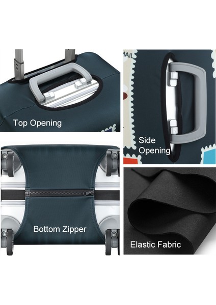 No.22 Tarzı S Beden Mosodo Valiz Kılıfı Bavul Koruyucu Kapak Seyahat Valizi Toz Kapağı Elastik Valiz Kalın Uygulayın - Valiz Koruma Kapağı (Yurt Dışından) indirimleri