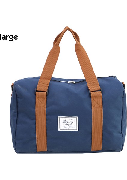 Mavi L Tarzı Özel Seyahat Çantası Kısa Gezi Hafta Sonu Spor Gym Duffel Çantası Su Geçirmez Ayakkabı Bölmesi El Omuz Çantası Baskılı Logo Fotoğraf (Yurt Dışından)