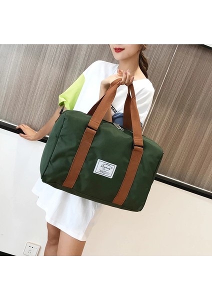 Mavi L Tarzı Özel Seyahat Çantası Kısa Gezi Hafta Sonu Spor Gym Duffel Çantası Su Geçirmez Ayakkabı Bölmesi El Omuz Çantası Baskılı Logo Fotoğraf (Yurt Dışından) fiyatları