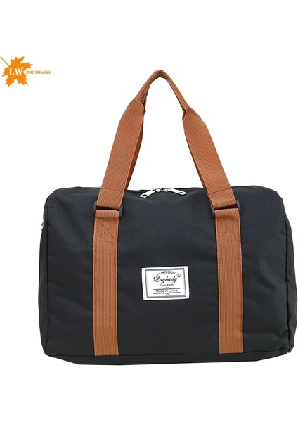 Mavi L Tarzı Özel Seyahat Çantası Kısa Gezi Hafta Sonu Spor Gym Duffel Çantası Su Geçirmez Ayakkabı Bölmesi El Omuz Çantası Baskılı Logo Fotoğraf (Yurt Dışından) fırsatları