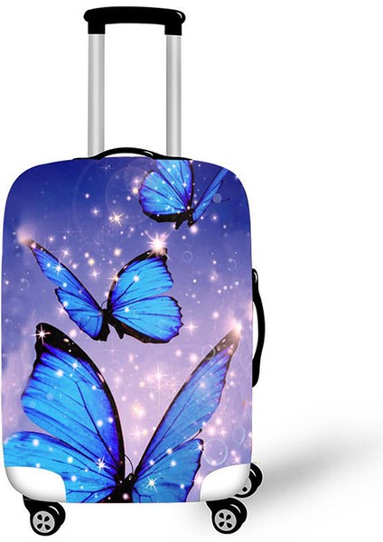 J Bagaj Kapağı Stili L Beden Kelebek Desenli Esneklikli Valiz Koruyucu Kılıf Seyahat Aksesuarları Için Valiz Kılıfı Malet Kılıfı Seyahat Aksesuarları HW583 (Yurt Dışından)