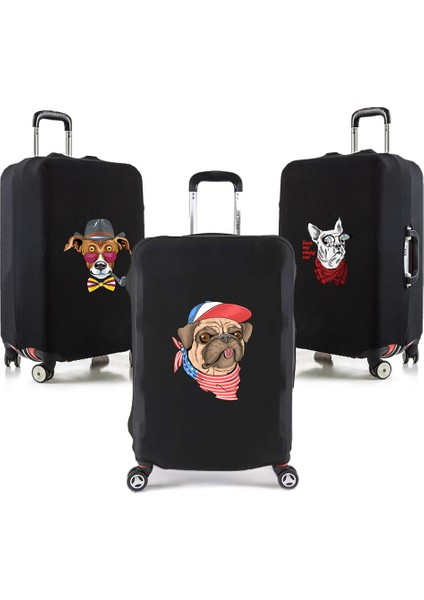 8DOG015 Style M Beden Inç Seyahat Aksesuarları Valiz Koruyucu Kılıf Seyahat Bagajı Elastik Valiz Toz Kapağı Yeni Köpek Baskıları (Yurt Dışından) fırsatları