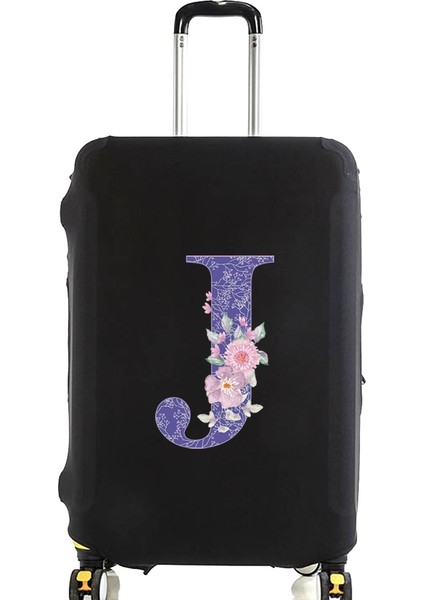 8mor Çiçek S Stili S Beden Valiz Kılıfı Bavul Koruyucu Kapak Mor Çiçek Harf Isim Desen Seyahat Elastik Valiz Toz Kapağı Uygula Valiz (Yurt Dışından) indirimleri