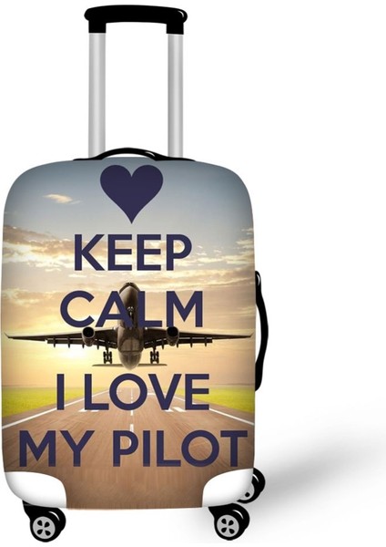 No.4 Tarzı S Beden Sakin Ol ve Devam Et Tasarım Baskılı Bavul Kılıfı Yüksek Elastik Kumaş Kapaklar Koruyucu Kapaklar Için (Yurt Dışından) modelleri