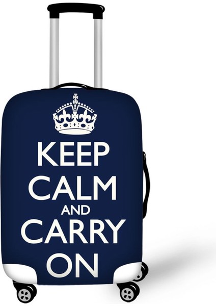 No.4 Tarzı S Beden Sakin Ol ve Devam Et Tasarım Baskılı Bavul Kılıfı Yüksek Elastik Kumaş Kapaklar Koruyucu Kapaklar Için (Yurt Dışından) fırsatları