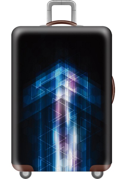 02 Bagaj Kapağı Stili L Beden Esneklik Seyahat Bavul Kılıfı Çiçek Desenli Bavul Koruyucu Kapak Kalınlaştırılmış Valiz Kılıfı Seyahat Aksesuarları (Yurt Dışından)