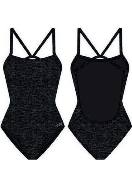 Durafast Elite® Cf Kız Çocuk Mayosu - Lapped (Siyah)