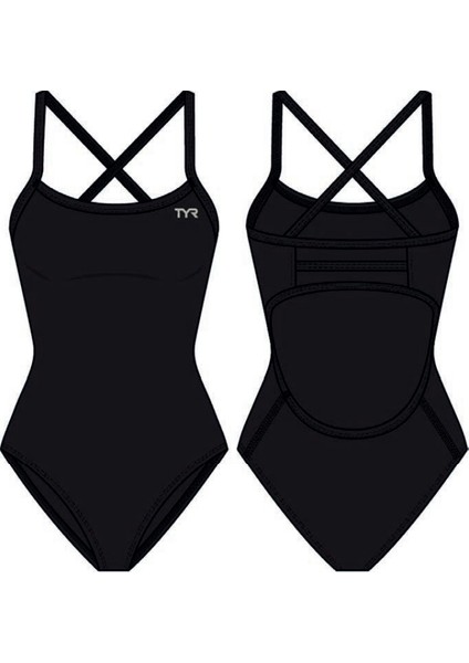 Durafast Elite® Tf Kız Çocuk Mayosu - Siyah