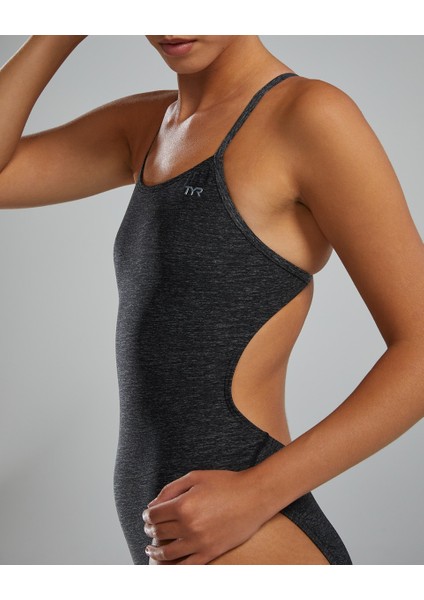 Durafast Elite® Cf Kız Çocuk Mayosu - Lapped (Siyah)