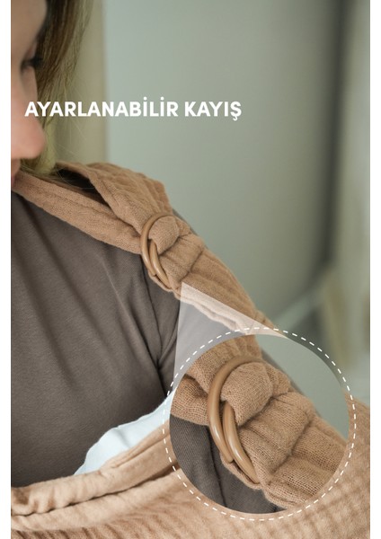 %100 Pamuk 4 Katlı Müslin Emzirme Örtüsü - Opak Bebek Emzirme Önlüğü - Nefes Alınabilir Yaka