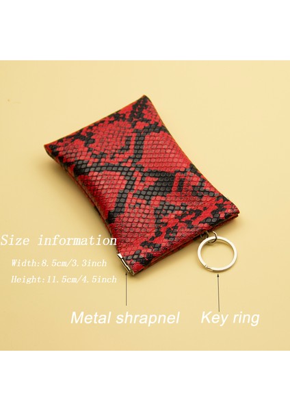 2 Adet (Kırmızı Yeşil) Stil Yeni Moda Yılan Derisi Desenli Uzun Cep Anahtar Cüzdan Anahtarlık Bozuk Para Cüzdanı Kadın Erkek Küçük Para Değişim Çantası Kart Tutucu (Yurt Dışından)