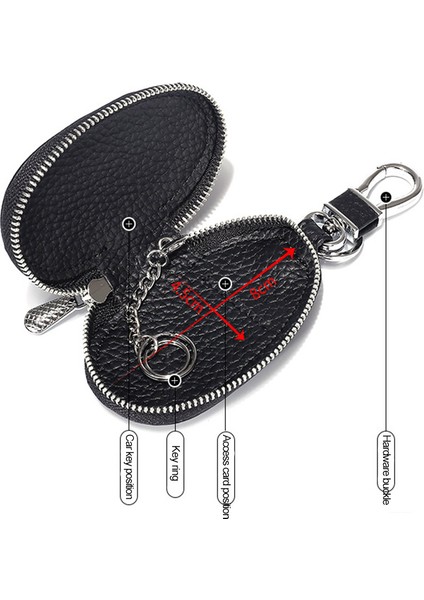 Bordo Tarzı Otomobil Anahtar Cüzdan Çanta Hakiki Deri Anahtarlık Ev Sahibi Araba Anahtarlık Kılıfı Cüzdan Anahtarlık Çanta Unisex Organizer Anahtar Kılıfı Cüzdan (Yurt Dışından)