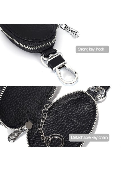 Bordo Tarzı Otomobil Anahtar Cüzdan Çanta Hakiki Deri Anahtarlık Ev Sahibi Araba Anahtarlık Kılıfı Cüzdan Anahtarlık Çanta Unisex Organizer Anahtar Kılıfı Cüzdan (Yurt Dışından)