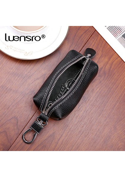 Mavi Stil Lensro Hakiki Inek Derisi Anahtar Cüzdanı Erkek ve Kadın Araba Anahtarı Çantası Cüzdan Çok Fonksiyonlu Anahtar Kılıfı Cinsiyetsiz Moda Evi Temizlikçisi Tutucular (Yurt Dışından) fırsatları