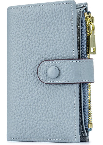 Mavi Stil Moda Hakiki Deri Anahtar Cüzdanları Unisex Çok Fonksiyonlu Anahtar Organizatörü Erkek Kart Anahtarlık Tutucu Kadın Ev Sahibi Para Cüzdanı (Yurt Dışından)