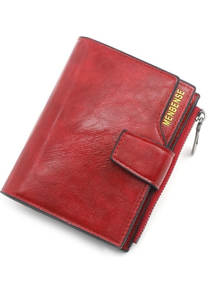 Kahverengi Tarzı Kadınlar Için Yeni Varış Cüzdan Vosvos Yağ Cildi Küçük Cüzdan Bozuk Para Cüzdanı Kilitli Kart Çantası Lüks Fermuarlı Bayan El Çantası Cartera (Yurt Dışından) fiyatları