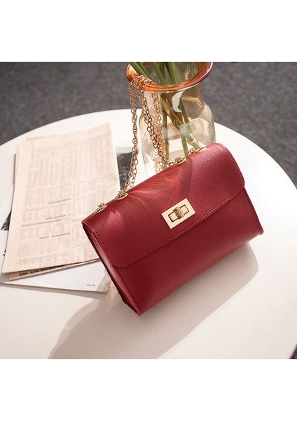 Kırmızı Stil Yeni Moda Lüks Zincir Omuz Çantaları Mini Çapraz Çanta Kadınlar Için Vintage Yüksek Fermuarlı El Çantaları Tote Dişi Kapaklı Cüzdan (Yurt Dışından) fırsatları