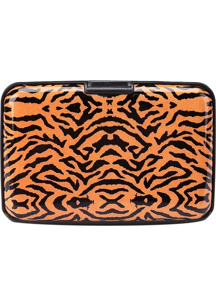 No.5 Tarzı Alüminyum Kredi Kartı Tutucu Zebra Desen Cüzdan Erkek Kadın Metal Çanta Kredi Iş Kartı Kılıfı Cüzdan (Yurt Dışından)
