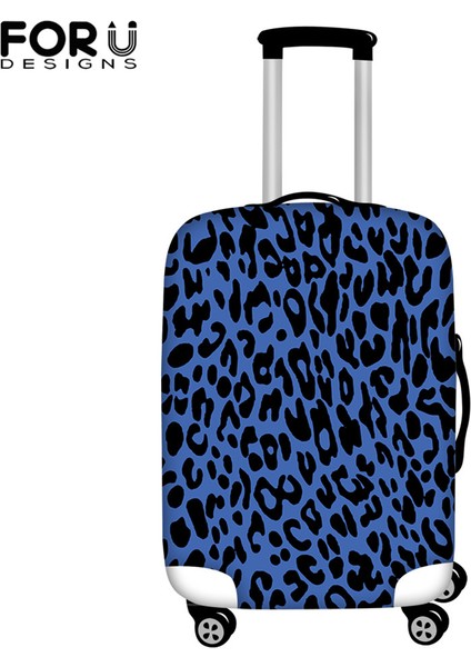 HTE979 Stili Xl Beden Forudesıgns Elastik Kumaş Bagaj Koruyucu Kapak Karışık Renk Leopar Desen Baskılı Seyahat Bavulu Kılıfı Toz Kapağı (Yurt Dışından)