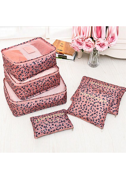 Leopar Tarzı Yüksek Kaliteli Oxford Fileli Seyahat Çantası Düzenleyici Bagaj Paketleme Küpü Organizer Kişisel Hijyen Setleri Seyahat Çantaları (Yurt Dışından)
