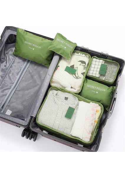 Yeşil Stil Çok Fonksiyonlu Seyahat Çantaları Su Geçirmez Giysi Saklama Bagaj Düzenleyici Torba Paketleme Küpü Erkek ve Kadın Seyahat Saklama Çantası (Yurt Dışından)