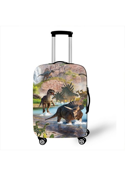 PXTKONGLONG02 Stili S Beden Kötu Dinozor Baskılı Valiz Kilifi Esnek Bavul Koruyucu Kapakları Yolculuk Cantası Anti-Toz Seyahat Bavul Kilifi (Yurt Dışından) modelleri