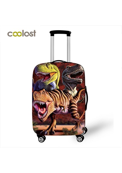 PXTKONGLONG02 Stili S Beden Kötu Dinozor Baskılı Valiz Kilifi Esnek Bavul Koruyucu Kapakları Yolculuk Cantası Anti-Toz Seyahat Bavul Kilifi (Yurt Dışından) indirimleri