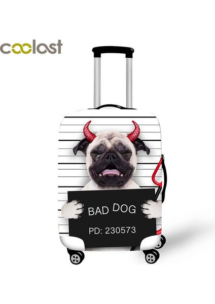 PXTDOG10 Stili L Beden Fransız Bulldog Bavulu Koruyucu Kılıf Seyahat Aksesuarları Inch Boston Terrier Bavul Kılıfı (Yurt Dışından)