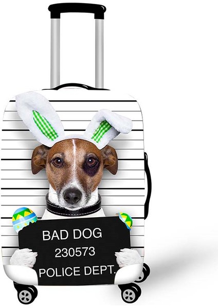 PXTDOG10 Stili L Beden Fransız Bulldog Bavulu Koruyucu Kılıf Seyahat Aksesuarları Inch Boston Terrier Bavul Kılıfı (Yurt Dışından)