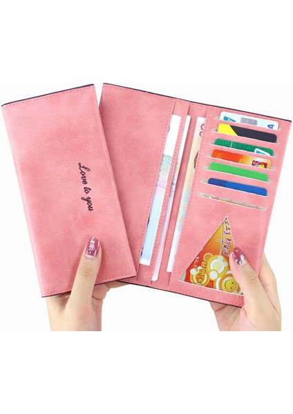 Gök Mavisi Tarzı Yeni Ultra-Ince Erkek ve Kadın Cüzdan Mat Pu Deri Retro Cüzdan Madeni Para El Cüzdanı Bozuk Para Cüzdan Çek Defteri (Yurt Dışından)