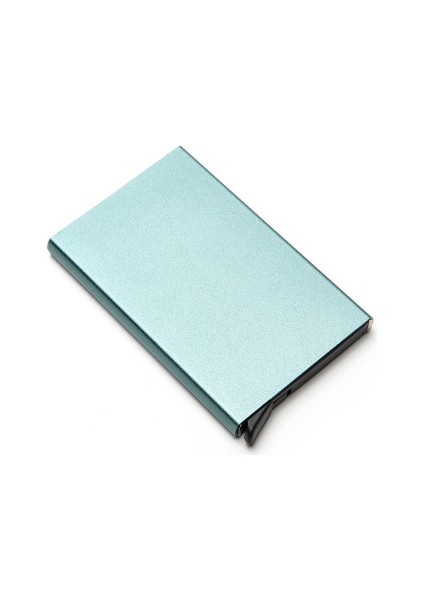 Alaşım Gri Tarzı Erkek Akıllı Cüzdan Iş Kıyafeti Otomatik Çıkışlı Çok Fonksiyonlu Kart Sahibi Rfid Madeni Para Cüzdanı Alüminyum Alaşım Kredi Kartı Tutucu (Yurt Dışından)