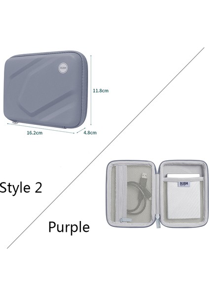 Stil 2 Mor Stil Bubm Çanta Sabit Disk Paketi USB U Kalkanı U Disk Kulaklıklar Sd Kartlar Flash Sürücü Çubukları Taşıma Çantası Seyahat Düzenleyici (Yurt Dışından)