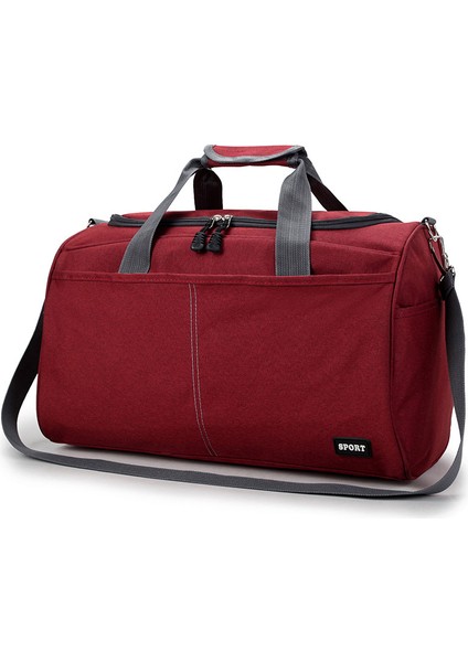 Küçük Koyu Mavi Tarzı Büyük Kapasiteli Seyahat Çantası Omuz Askılı Ayarlanabilir Duffel Asılı Valiz Kadın El Çantası Tote Outdoor Sporları (Yurt Dışından) fırsatları