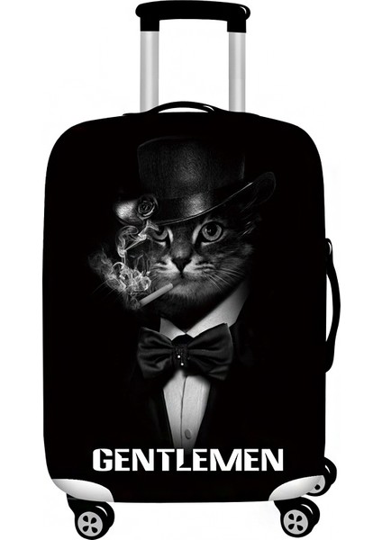 Kara Kedi Stili L Beden Elastik Bagaj Kılıfı Kalın 3D Kot Hayvanlar Valiz Koruyucu Kılıf Uyumlu Valiz Kılıfları Seyahat Aksesuarları Toz Geçirmez (Yurt Dışından)