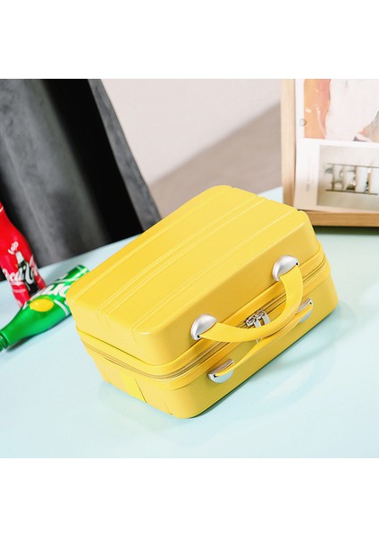 Sarı Stil Mini Sevimli Işık Taşınabilir Kadın Valizi 14 Inç Kozmetik Çantası Nefes Alabilen Su Geçirmez Dayanıklı Bagaj Özel Yapılabilir (Yurt Dışından) fırsatları