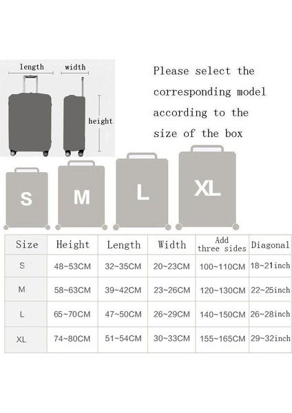 13 Bagaj Kapağı Stili M Beden Esneklik Seyahat Bavul Kılıfı Çiçek Desenli Bavul Koruyucu Kapak Kalınlaştırılmış Valiz Kılıfı Seyahat Aksesuarları (Yurt Dışından) fiyatları