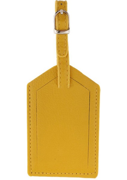 Sarı Stil Suni Deri Bagaj Etiketi Valiz Kimlik Adres Tutucu Bagaj Kontrol Kartı Taşınabilir Etiket Seyahat Aksesuarları Kzlt (Yurt Dışından)
