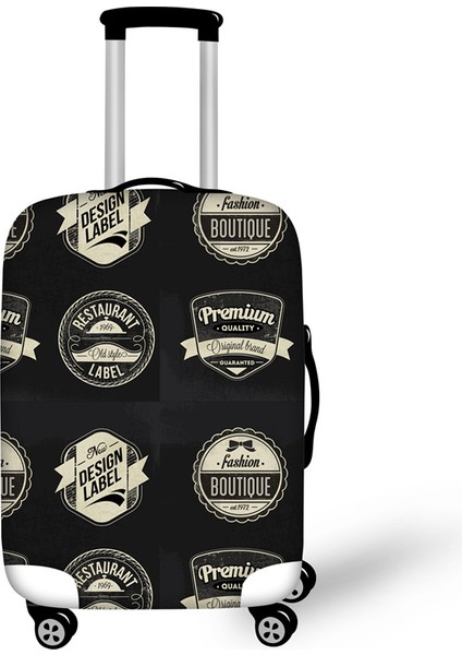 M070 Style S Beden Kişilik Katmanlı Valiz Kılıfı Damga Baskılı Seyahat Valizi Valiz Koruyucu Kılıf Bagaj Kapağı Fermuarlı (Yurt Dışından)
