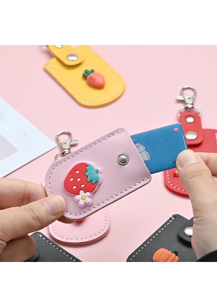 No.4 Tarzı Anahtarlıklı Sevimli Deri Kartlık Cüzdan Kılıfı Fermuarlı Koruyucu Kılıf Çanta Moda Mini Kart Kapak (Yurt Dışından)