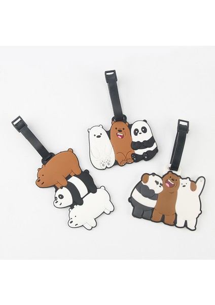 B Tarzı Seyahat Aksesuarları Sevimli Karikatür Ayı Bagaj Etiketi Silikon Bavul Kimlik Adres Tutucu Bagaj Seyahat Etiketleri Taşınabilir Etiket (Yurt Dışından) fiyatları