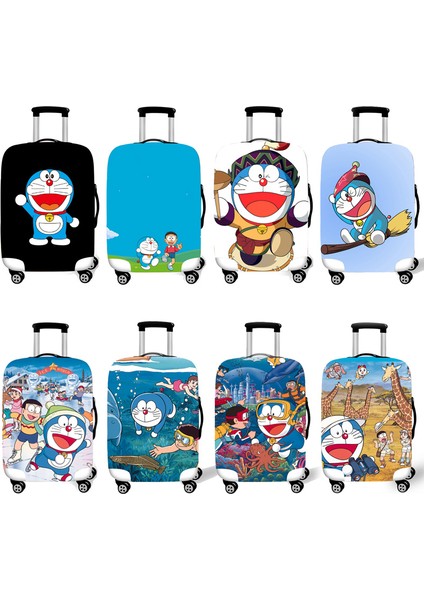 G Tarzı M Beden Elastik Bagaj Koruyucu Kılıf Valiz Koruyucu Kapak Tekerlekli Çantalar 3D Seyahat Aksesuarları Doraemon Desenli (Yurt Dışından) fırsatları