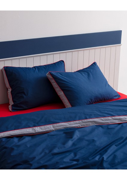 Allure King Size %100 Pamuk Nevresim Takımı - Lacivert fırsatları