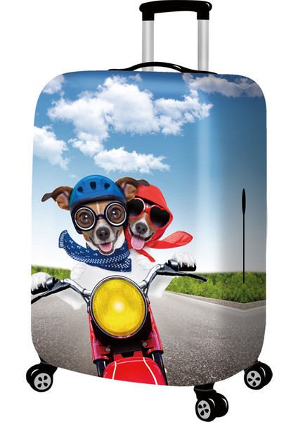 B Tarzı Xl Beden Bulldog Desenli Seyahat Aksesuarları Valiz Kılıfı Çanta Koruma Bagaj Tozu Kapak Esnek Kumaşlar Gövde Set Kılıflar Için (Yurt Dışından)