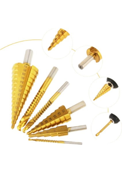 Kademeli Matkap Saç Delme Ucu Seti Takımı 6 Parça modelleri