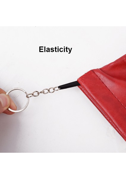 Kırmızı Stil Yüksek Kapasiteli Anahtar Cüzdanı Kadın Erkek Madeni Para Temizlikçi Anahtarlık Çanta Anahtar Kapak Basit Anahtar Tutucu Kılıf (Yurt Dışından)