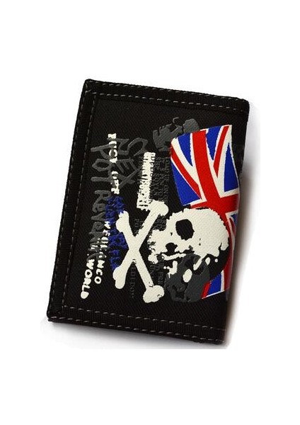 No.5 Tarzı Yaratıcı Yazı Graffiti Desenli Fermuarlı Kısa Tasarım Sihirli Çok Fonksiyonlu 3 Katlı Erkek Cüzdanı 12*8.5cm 106 (Yurt Dışından)