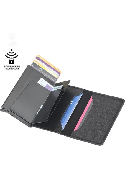 Kırmızı Stil Kadınlar Için Alüminyum Metal Kredi Kartı Iş Mini Cüzdan ve Akıllı Cüzdan Iş Kart Tutucu Rfid Cüzdan (Yurt Dışından)