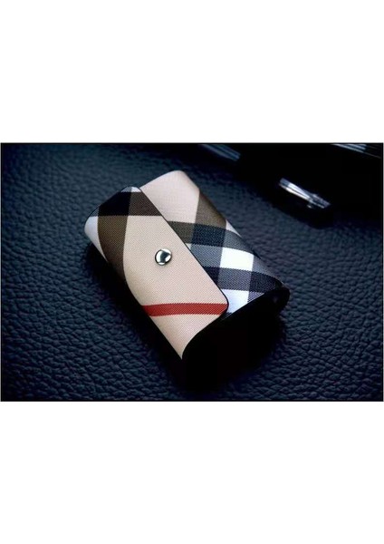 Kumral Tarzı Klasik Çek Tasarımlı 26 Bit Kart Cüzdanı Pu Deri Kartlık Hem Kadınlar Hem De Erkekler Için (Yurt Dışından) modelleri